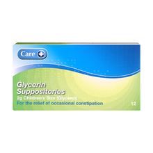 Load image into Gallery viewer, Care Glycerin Suppositories 2g (Childs) 12's (Brand May Vary)