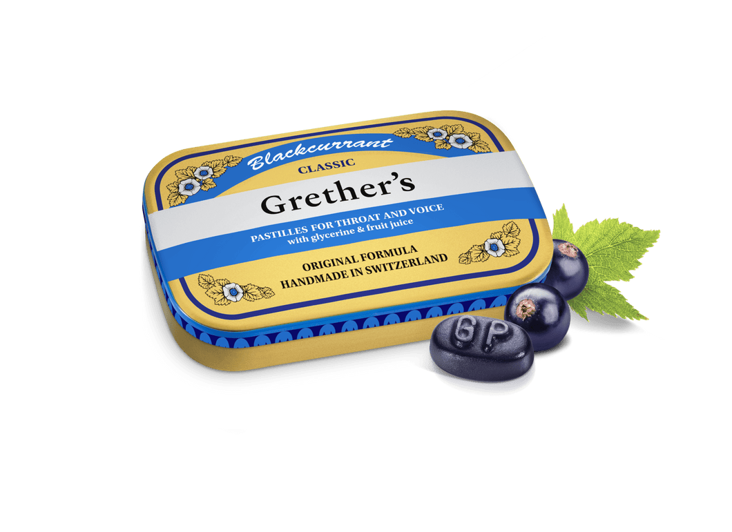 PRE-ORDER Grether's Pastilles Blackcurrant Pastilles Regular 60g