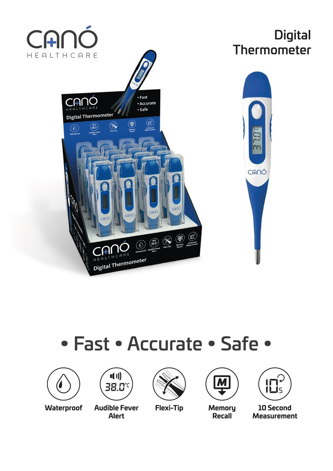Cano Healthcare - Digital Thermometer Display of 20