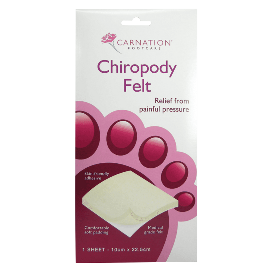 Carnation Chiropody Felt 1 Sheet 10cm x 22.5cm