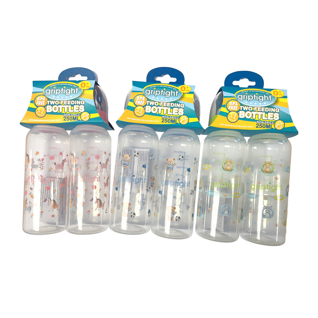 Griptight 250ml Twin Pack Bottles (Colours may vary)