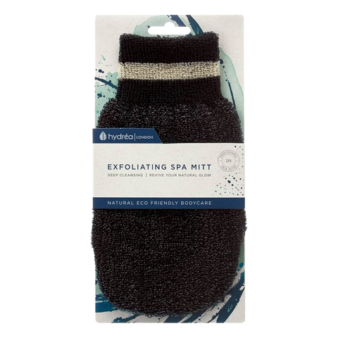 Hydrea London - Professional Exfoliating Spa Mitt Black