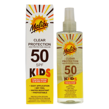 Load image into Gallery viewer, Malibu SPF 50 Kids Clear Protection Spray Pump 250ml
