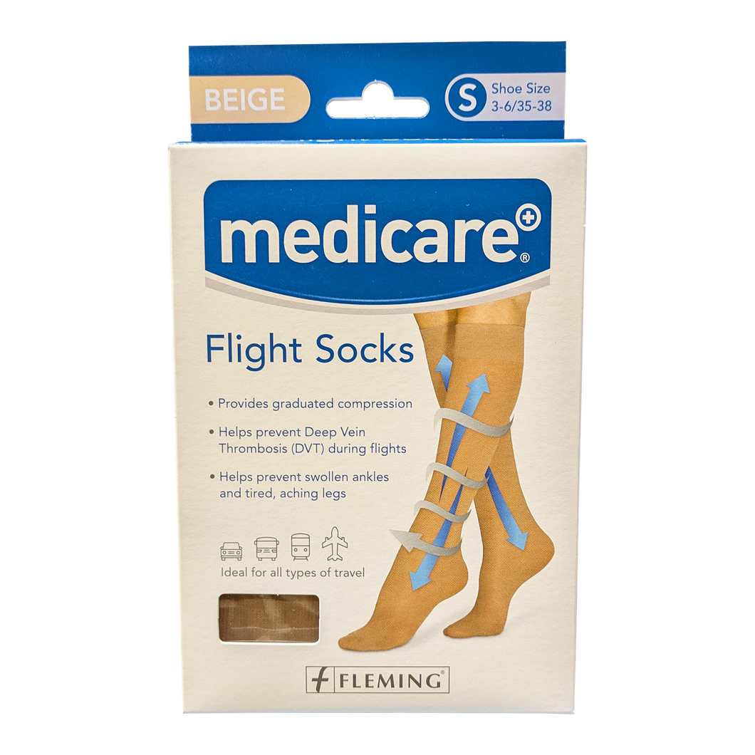 Medicare BEIGE FLIGHT SOCKS