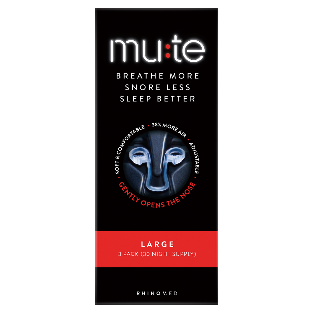 Mute Snoring Device Large 3 pack - 30 Night Supply