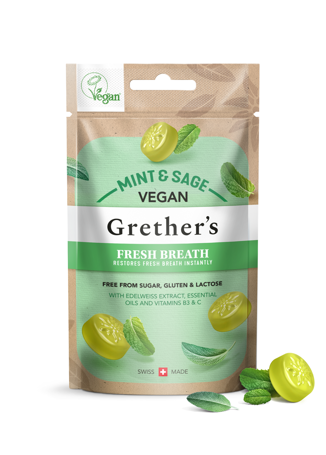 Grether's Vegan Fresh Breath - Mint & Sage 45g