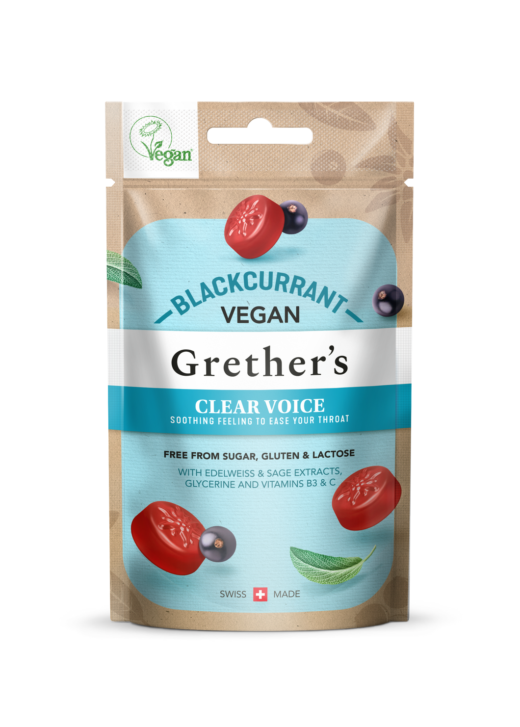 Grether's Vegan Clear voice - Blackcurrant 45g