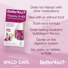 Load image into Gallery viewer, Better You Vitamin D + K2 Kids Oral Spray 15ml
