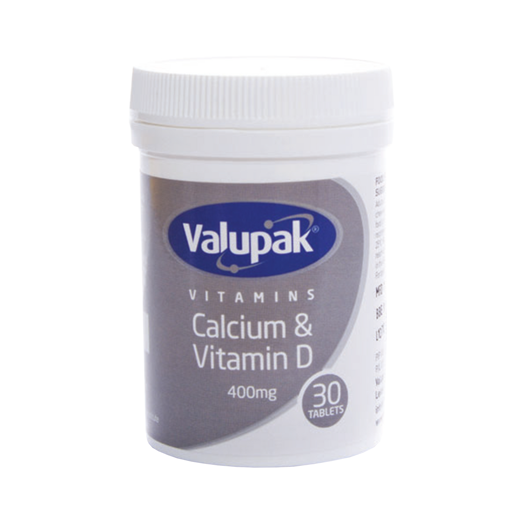 Valupak Calcium & Vitamin D 400mg Tablet 30