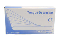 Load image into Gallery viewer, Sure H&amp;B Wooden Tongue Depressors 6" (100)
