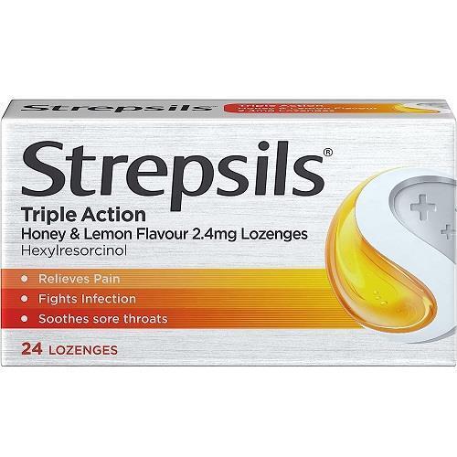 Strepsils Honey and Lemon Lozenges - 24 Lozenges