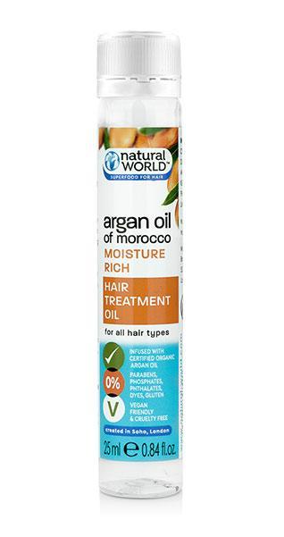 Natural World Argan Oil of Morocco Hair Oil 25ML