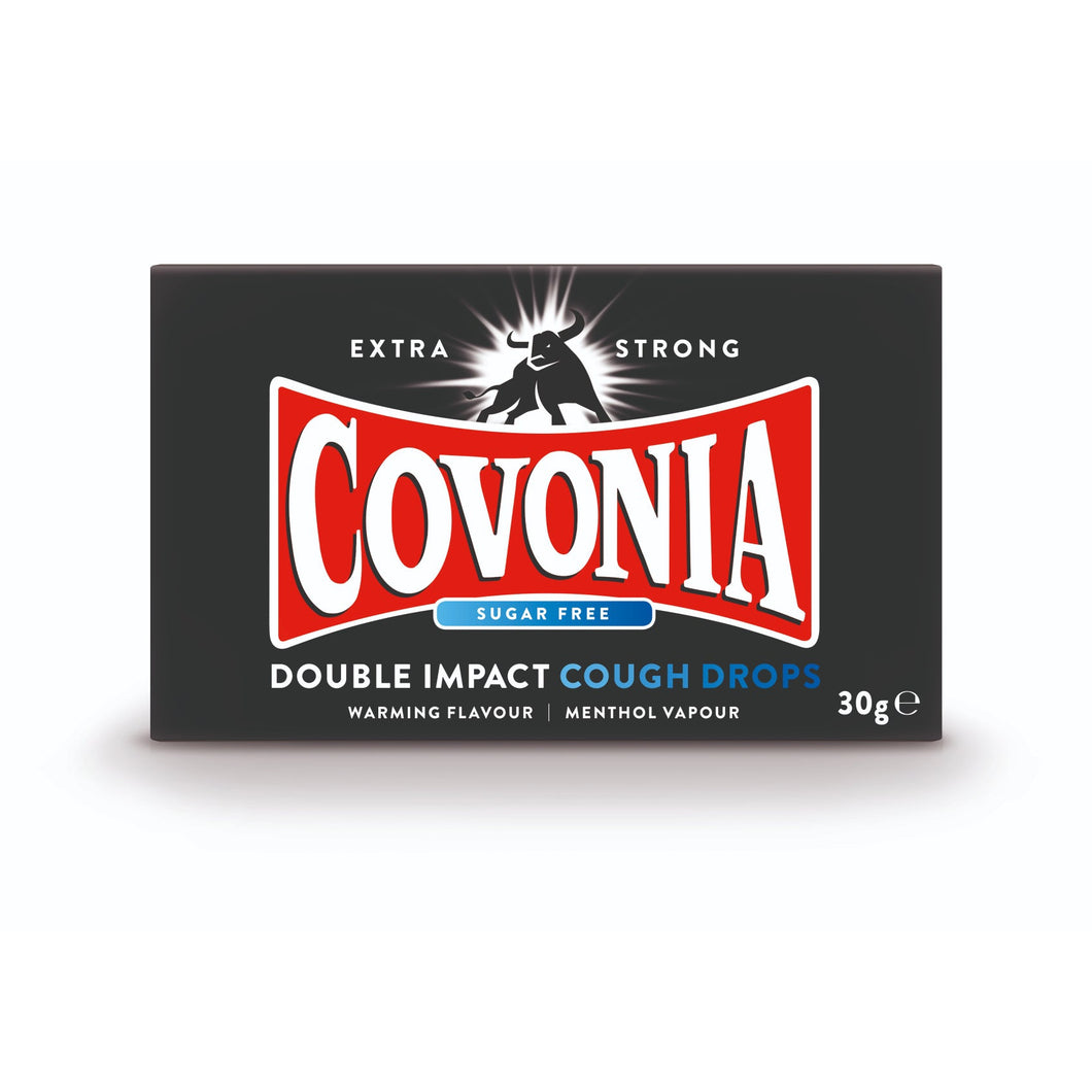 Covonia Double Impact Cough Drops - Sugar Free 30g