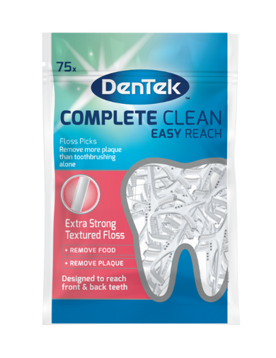 Dentek - Complete clean Floss Picks  Easy Reach- 75s