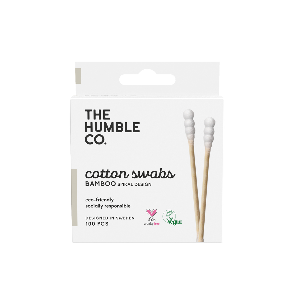 The Humble Co Bamboo Cotton Swabs spiral - White