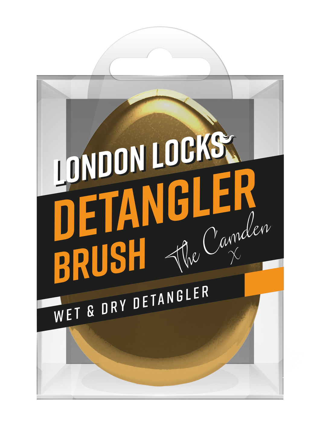 London Locks Camden Detangle Brush - Metallic Gold