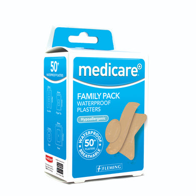 Medicare Family Pack Waterproof Plasters 50+