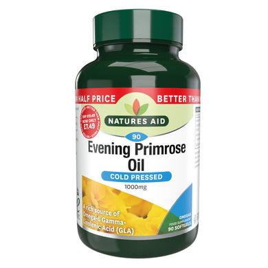 Natures Aid Evening Primrose Oil 1000mg (Cold Pressed) 90softgels
