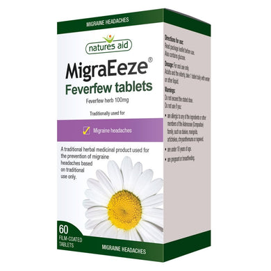 Natures Aid - MigraEeze - Feverfew 100mg 60Tabs