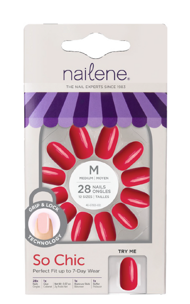Nailene - Berry Pink - Medium Oval (28 pcs)